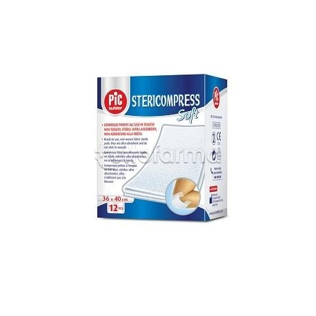 Stericompress Soft per Medicazioni 7,5x7,5 cm 12 Pezzi Stericompress Soft per Medicazioni 7,5x7,5 cm 12 Pezzi