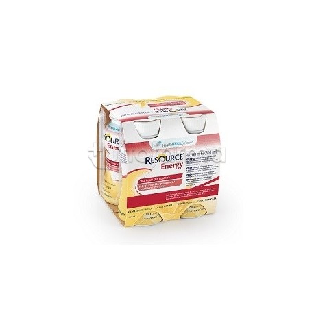 Resource Energy Vaniglia per Integrazione Energetica 4 Bottiglie da 200ml