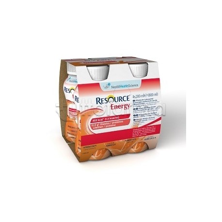 Resource Energy Albicocca per Integrazione Energetica 4 Bottiglie da 200ml
