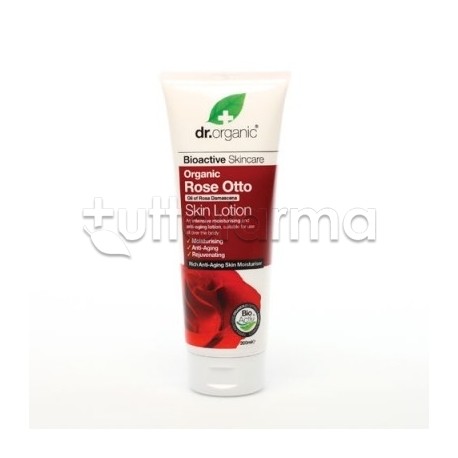Dr. Organic Rose Otto Skin Lotion idratante e anti-età corpo 200 ml Dr. Organic Rose Otto Skin Lotion idratante e anti-età corpo 200 ml