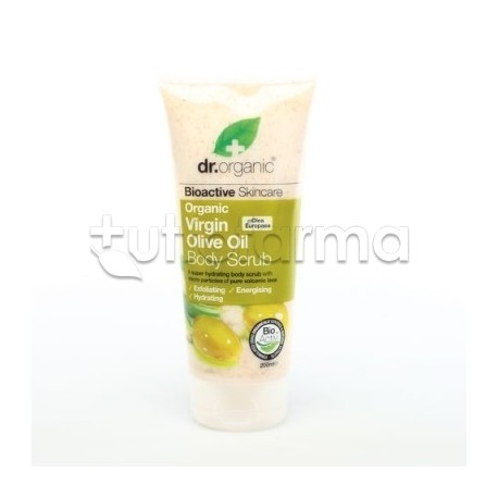 Dr. Organic Virgin Olive Oil Body Scrub esfoliante naturale per pelle liscia e luminosa 200 ml Dr. Organic Virgin Olive Oil Body Scrub esfoliante naturale per pelle liscia e luminosa 200 ml
