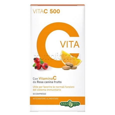 Erba Vita VitaC 500 Integratore per Sistema Immunitario 30 Compresse Erba Vita VitaC 500 Integratore per Sistema Immunitario 30 Compresse
