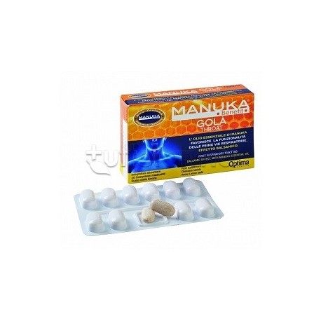 Manuka Benefit Integratore Alimentare per Gola 20 Compresse Masticabili Manuka Benefit Integratore Alimentare per Gola 20 Compresse Masticabili