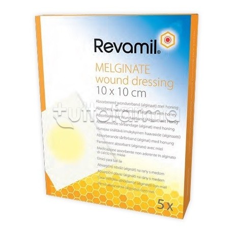 Revamil Melginate per Ferite Essudanti 5 Pezzi 10x10 cm Revamil Melginate per Ferite Essudanti 5 Pezzi 10x10 cm