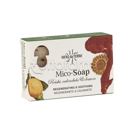 confezione di Hifas Da Terra Mico-Soap Sapone al Reishi Rigenerante e Calmante 150gr confezione di Hifas Da Terra Mico-Soap Sapone al Reishi Rigenerante e Calmante 150gr