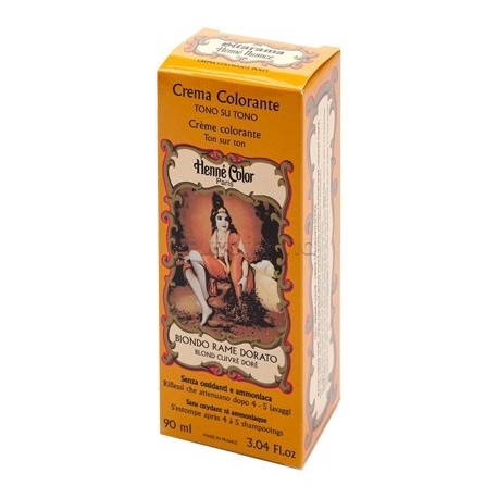 Henne Nuance Biondo Rame Dorato Crema Henne Color per Riflessi Semipermanenti 90ml