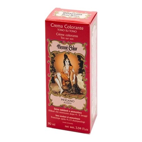 Henné Nuance Acajou Rosso Mogano Crema per Colore Naturale e Riflessi Intensi 90 ml Henné Nuance Acajou Rosso Mogano Crema per Colore Naturale e Riflessi Intensi 90 ml