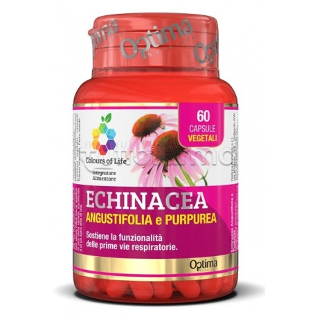Optima Naturals Echinacea Angustifolia e Purpurea Integratore 60 Capsule Optima Naturals Echinacea Angustifolia e Purpurea Integratore 60 Capsule
