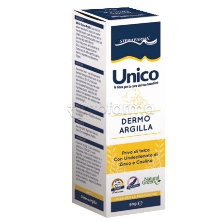 Unico Dermo Argilla Polvere Senza Talco per Cura della Pelle 50 g Unico Dermo Argilla Polvere Senza Talco per Cura della Pelle 50 g
