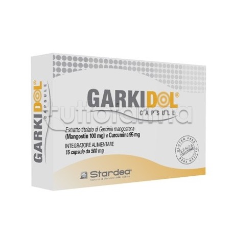 Garkidol integratore naturale per difese immunitarie e antiossidante 15 capsule da 560 mg Garkidol integratore naturale per difese immunitarie e antiossidante 15 capsule da 560 mg