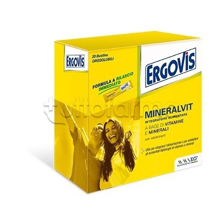 Ergovis Mineralvit per Sistema Immunitario 20 Bustine Orosolubili Ergovis Mineralvit per Sistema Immunitario 20 Bustine Orosolubili