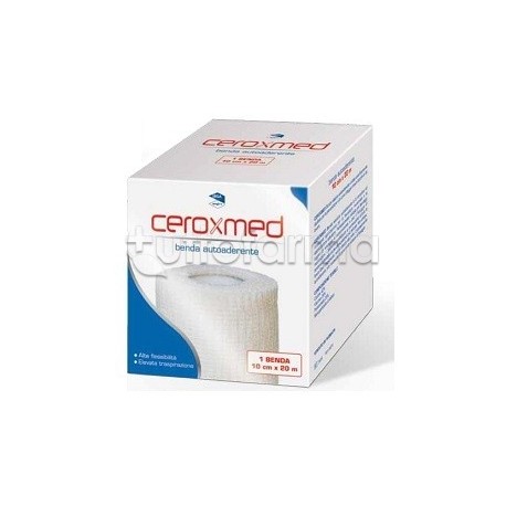 Ceroxmed Benda Elastica Autoaderente per Supporto 1 Pezzo 10 cm x 20 m Ceroxmed Benda Elastica Autoaderente per Supporto 1 Pezzo 10 cm x 20 m