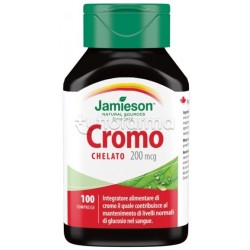 Scatola con Jamieson Cromo Chelato Integratore per Controllo Glucosio 100 Compresse Scatola con Jamieson Cromo Chelato Integratore per Controllo Glucosio 100 Compresse