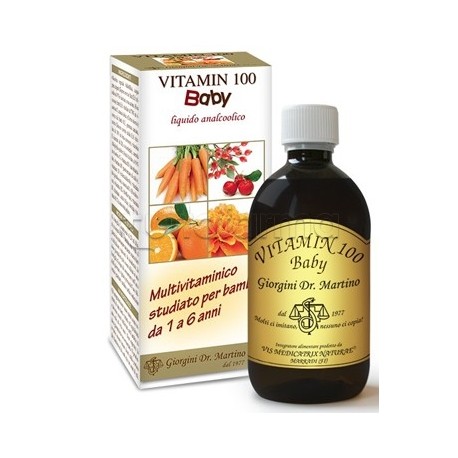 Dr. Giorgini Vitamin 100 Baby Integratore per Ossa dei Bambini 500ml Dr. Giorgini Vitamin 100 Baby Integratore per Ossa dei Bambini 500ml