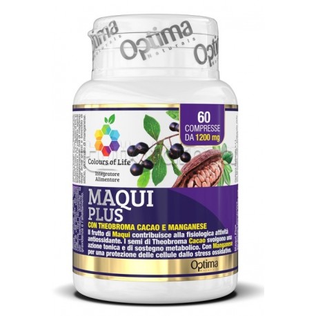 Colours of Life Maqui Plus antiossidante e tonico 60 compresse da 1200 mg Colours of Life Maqui Plus antiossidante e tonico 60 compresse da 1200 mg