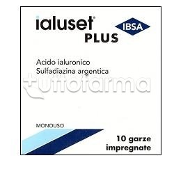 Ialuset Garza Medicata Acido Ialuronico 10cmx10cm 10 Pezzi Ialuset Garza Medicata Acido Ialuronico 10cmx10cm 10 Pezzi
