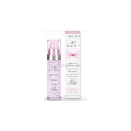 L'Erbolario Acido Ialuronico Crema Viso per Pelli Miste, Idratante e Purificante 50 ml