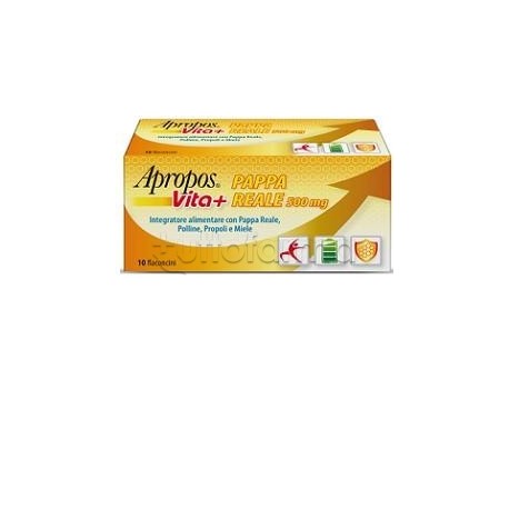 Apropos Vita+ Pappa Reale 500mg 10 Flaconcini da 10ml Apropos Vita+ Pappa Reale 500mg 10 Flaconcini da 10ml