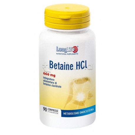 Longlife Betaine HCL per la Funzione Digestiva 90 Compresse barattolo