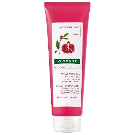Klorane Crema quotidiana senza risciacquo al melograno per capelli colorati luminosi 125 ml Klorane Crema quotidiana senza risciacquo al melograno per capelli colorati luminosi 125 ml