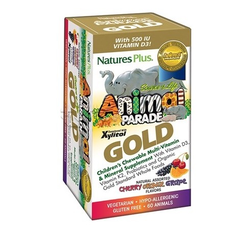 Natures Plus Animal Parade Gold Integratore Multivitaminico 60 Tavolette Natures Plus Animal Parade Gold Integratore Multivitaminico 60 Tavolette
