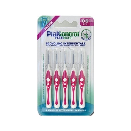 PlakKontrol Scovolini Flexibrush per Pulizia Interdentale 5 Scovolini 0,5 mm