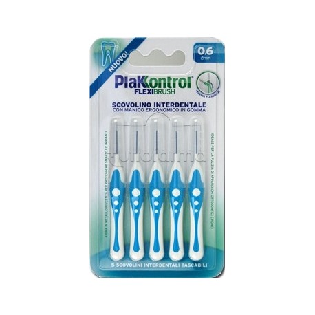 PlakKontrol Scovolini FlexiBrush per Pulizia Interdentale 0,6 mm 5 Scovolini PlakKontrol Scovolini FlexiBrush per Pulizia Interdentale 0,6 mm 5 Scovolini