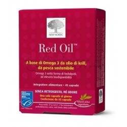 Confezione di New Nordic Red Oil Integratore con Omega3 45 Compresse