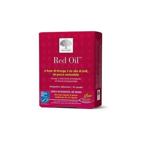 Confezione di New Nordic Red Oil Integratore con Omega3 45 Compresse Confezione di New Nordic Red Oil Integratore con Omega3 45 Compresse
