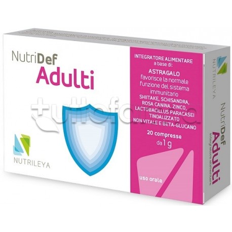 Nutridef Adulti Integratore Difese Immunitarie 20 Compresse Nutridef Adulti Integratore Difese Immunitarie 20 Compresse
