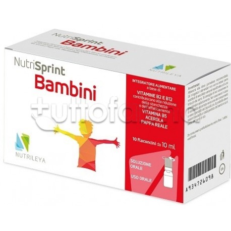 Nutrisprint Bambini Integratore per Benessere 10 Flaconcini da 10ml Nutrisprint Bambini Integratore per Benessere 10 Flaconcini da 10ml
