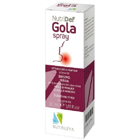 Nutridef Gola Spray per Benessere della Gola 30ml Nutridef Gola Spray per Benessere della Gola 30ml