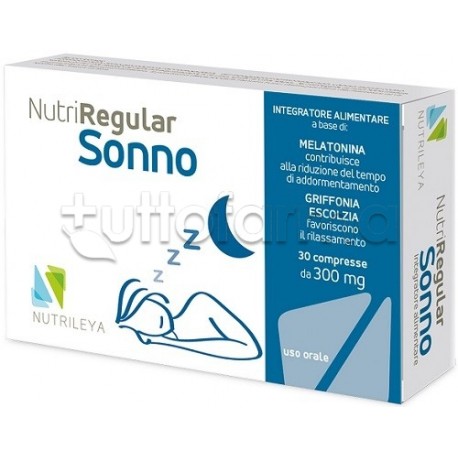 Nutriregular Sonno per Rilassamento e Addormentamento 30 Compresse Nutriregular Sonno per Rilassamento e Addormentamento 30 Compresse
