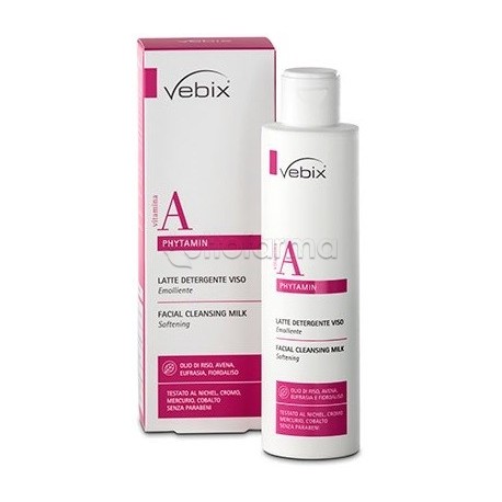 Vebix Phytamin Latte Detergente Viso Emolliente per Detersione Delicata Viso 200 ml Vebix Phytamin Latte Detergente Viso Emolliente per Detersione Delicata Viso 200 ml