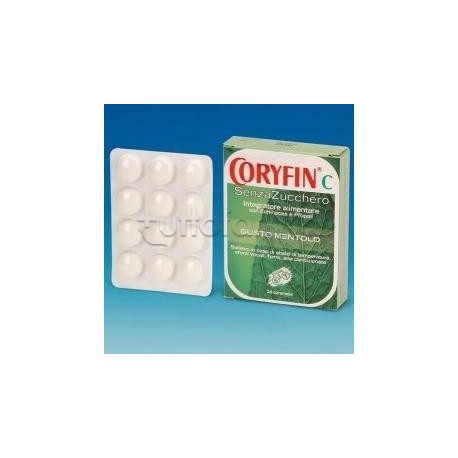 Coryfin C Senza Zuccheri Mentolo Integratore Vie Respiratorie 24 Caramelle Coryfin C Senza Zuccheri Mentolo Integratore Vie Respiratorie 24 Caramelle