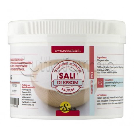 Sali Di Epsom Integratore Depurativo Polvere 500g Sali Di Epsom Integratore Depurativo Polvere 500g