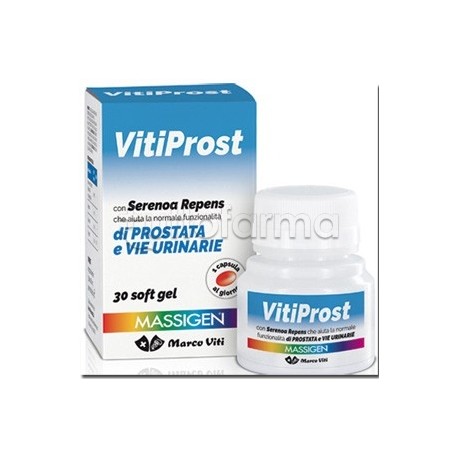 Marco Viti Massigen Vitiprost Soft Gel Integratore Per Prostata e Vie Urinarie 30 Perle Marco Viti Massigen Vitiprost Soft Gel Integratore Per Prostata e Vie Urinarie 30 Perle