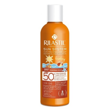 Rilastil Sun System Baby Latte Fluido SPF 50+ protezione solare bambini 50 ml Rilastil Sun System Baby Latte Fluido SPF 50+ protezione solare bambini 50 ml