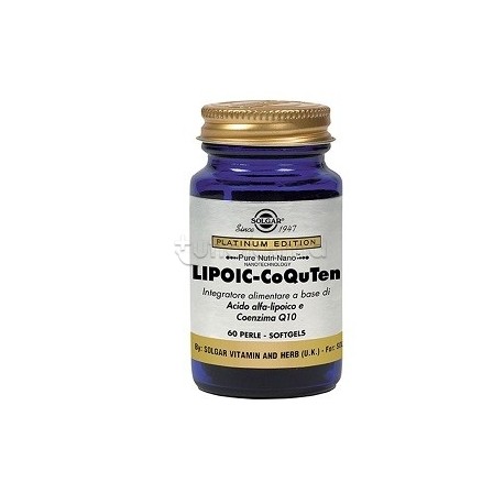 Solgar Lipoic Coquten Integratore Antiossidante 60 Perle