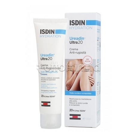 Foto della scatole e tubetto di Isdin Ureadin Ultra20 Crema Pelle Secca 100ml