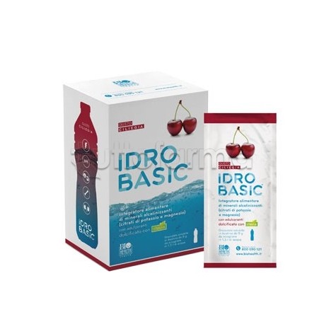 Idrobasic Integratore Magnesio e Potassio Gusto Ciliegia 15 Bustine Idrobasic Integratore Magnesio e Potassio Gusto Ciliegia 15 Bustine