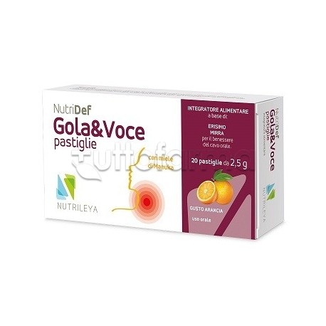 Nutridef Gola & Voce per Benessere Gola 20 Pastiglie Nutridef Gola & Voce per Benessere Gola 20 Pastiglie