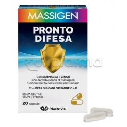 Massigen Pronto Difesa Integratore per Sistema Immunitario 20 Capsule