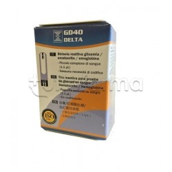 Bruno GD40 Delta Strisce Reattive Glicemia-Ematocrito-Emoglobina 25 Pezzi