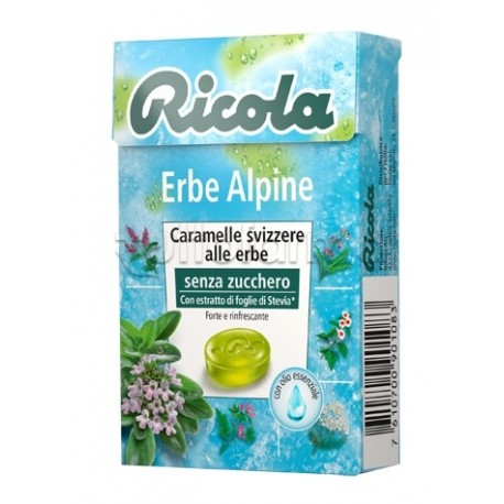 Ricola Erbe Alpine Caramelle Svizzere alle Erbe Senza Zucchero 50g Ricola Erbe Alpine Caramelle Svizzere alle Erbe Senza Zucchero 50g