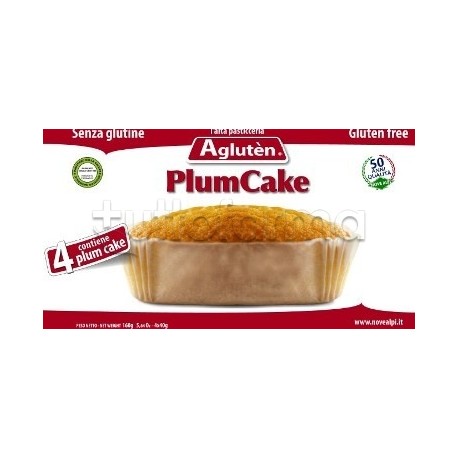 Agluten Plum Cake dolce senza glutine per colazione e merenda 4x40g Agluten Plum Cake dolce senza glutine per colazione e merenda 4x40g
