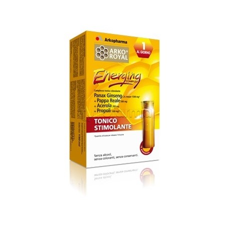 Arkoroyal Energing Complex Integratore Tonico e per le Difese Immunitarie 10 Flaconcini Arkoroyal Energing Complex Integratore Tonico e per le Difese Immunitarie 10 Flaconcini