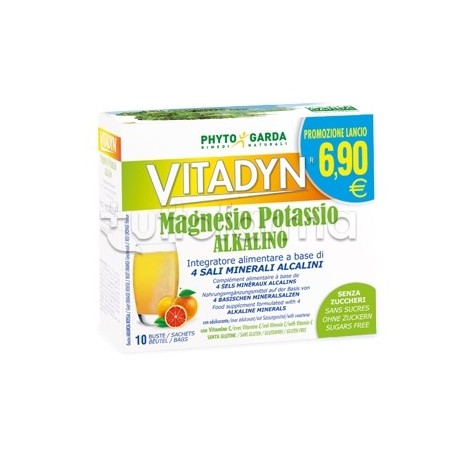Vitadyn Magnesio Potassio Alkalino Integratore Ricostituente 10 Bustine
