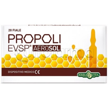 Erba Vita Evsp Aerosol integratore Ricostituente per Vie Respiratorie 20 Fiale