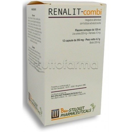 Renalit Combi Integratore per Vie Urinarie Sciroppo 120ml e 12 Compresse Renalit Combi Integratore per Vie Urinarie Sciroppo 120ml e 12 Compresse